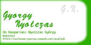 gyorgy nyolczas business card